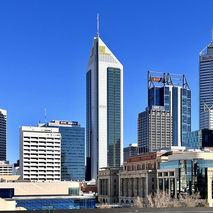 Office buildings in the Perth central business district